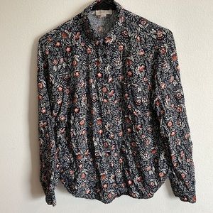 LOFT Floral Print Button Down